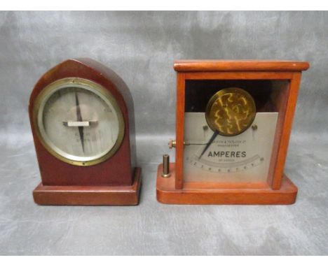 A GPO DIFFERENTIAL GALVANOMETER IN MAHOGANY STEEPLE CASE, along with a Griffin &amp; Tatlock Ltd. mahogany cased ammeter (2)