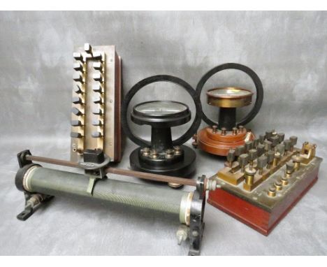 A COLLECTION OF SCIENTIFIC EQUIPMENT, to include a Becker tangent galvanometer, a Pye example etc.