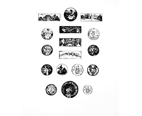 Edvard Munch (1863-1944), 17 Vignetten zum Oeuvre-Katalog von Gustav Schiefler, 1906/1972, Lithographie auf Velin, unsign., v