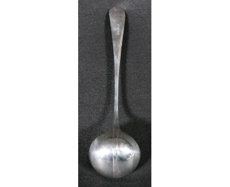 Silver Old English pattern soup ladle with rat bowl, Sheffield 1929, 254g, 30.5cm
