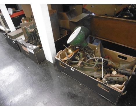 QTY OF OLD LIGHT FITTINGS ETC.