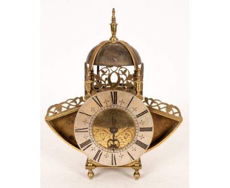 A pin and hoop lantern clock of 17th Century style by Thomas Wheeler, London, 39cm high CONDITION REPORT: Condition informati