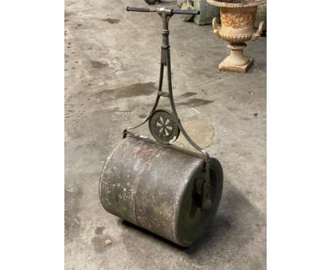 A garden roller by Sharpe of Cheltenham, 120cm high CONDITION REPORT: Condition information is not usually provided in the de
