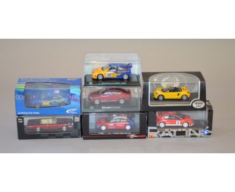 Seven assorted diecast model vehicles including: Solido; Maxi Car; Abrex; High Speed; Newray; Hongwell. All boxed, overall VG