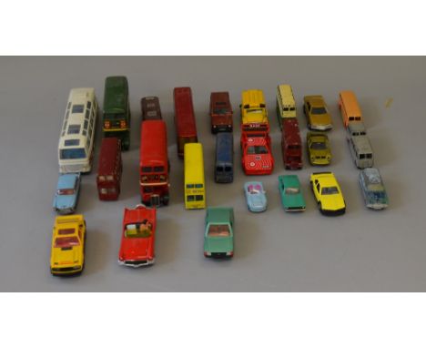 Quantity of loose diecast model vehicles including: Solido; Welly; Dinky; Corgi Etc. Paint chipping to models, overall F-G+ (
