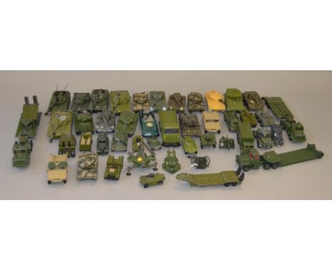 Dinky 691 Leopard Tank, box in P condition. Together with quantity of assorted unboxed military diecast models including: Mat