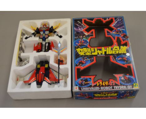Clover (Japan) Unrivaled-Robot Tryder-G7, . E, slightly dusty, complete with instructions and unused decals, in G+ box, cello