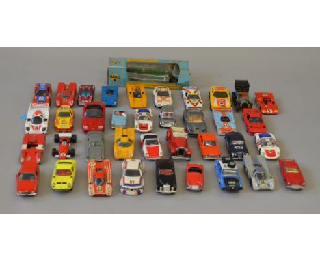 Quantity of assorted diecast model vehicles including: Interesting Spanished produced 1/43scale chromed Mini Cooper by Auto-P