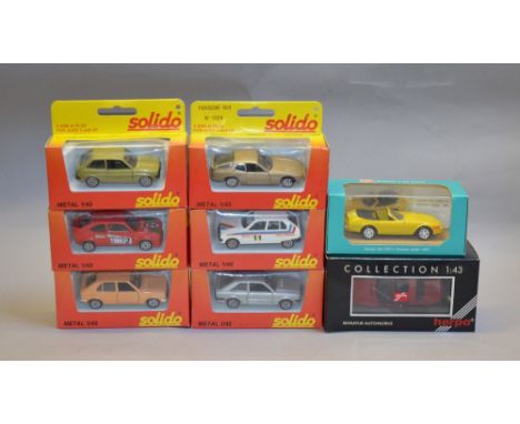 Eight diecast model vehicles including: Rio; Herpa; Solido. All boxed, overall G-VG (8)