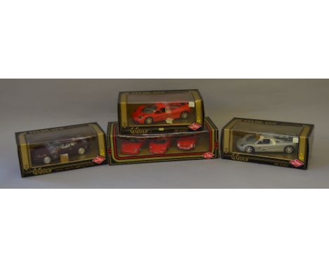 Four Guijoy 1:18 scale diecast model vehicles including: 67550; 67504; 67505 Etc. All boxed, overall G-VG (4)