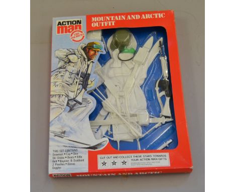 Palitoy Action Man The Soldiers Mountain And Arctic Outfit- VG, still bubble sealed but some yellowed tape on openings.