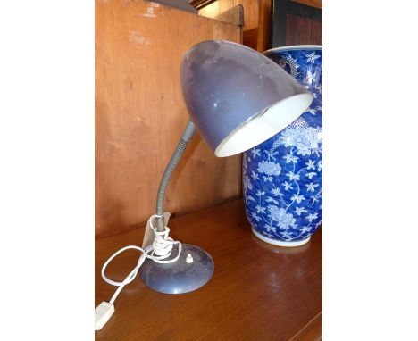 A vintage table lamp, on circular base 