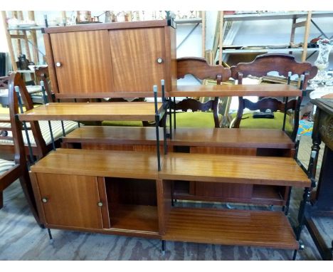 1960's retro style storage/shelf unit in mahogany finish