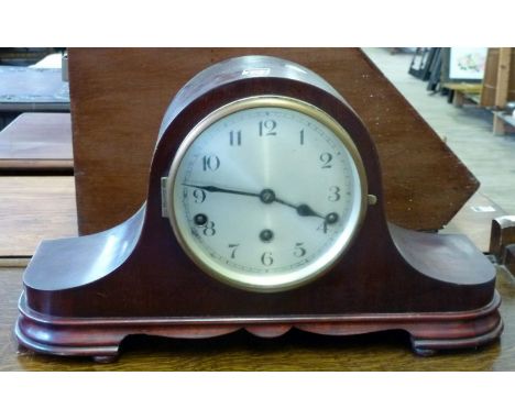 1930's style mahogany cased Napoleon hat mantel clock