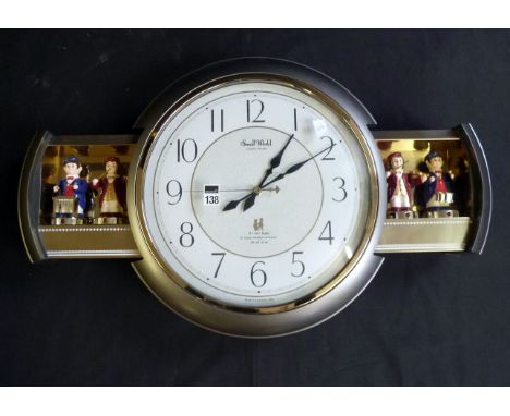 Rhythm Japan small world automaton type battery operated novelty wall clock