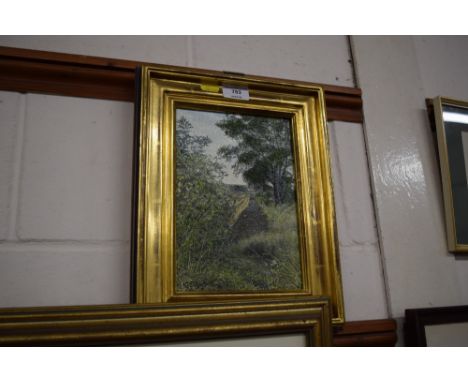K J Saterlay, oil on canvas entitled "Passing By"