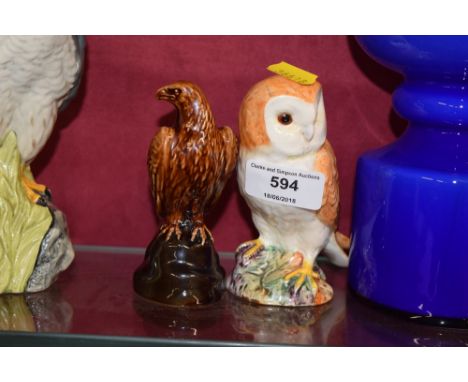 A Beswick owl; and a Beswick Scotch whisky bottle 