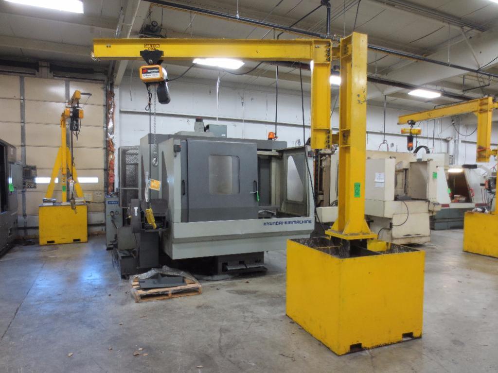 Non Stationery Jib Crane 8 Ft Arm, 180 Degree Movement, 1/4 Ton