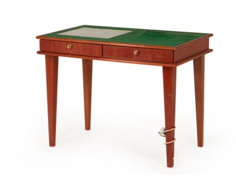 A JEWELLERY VIEWING DESK
With one draw, green felt top and internal light, untested
82cm high x 104cm x 64cm
Condition: Some 