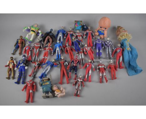 A Collection of Ultraman, X-men, Buzz Light-Year Figures 