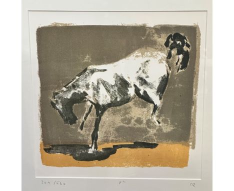 Malterenz, a Horse, silk screen print, 309/560, signed bottom right with initials in pencil, ebonised glazed frame, (35cm x 3