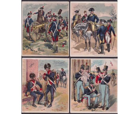 Trade cards, USA, J. & P. Coats, Uniform of the Army of the United States, 'XL' size, 2 different back designs, 23 cards, 14 
