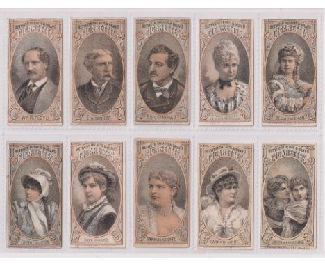 Cigarette cards, USA, Thos. H. Hall, Actors & Actresses (Dull background), 27 different cards, ref N342-1 (some with light st