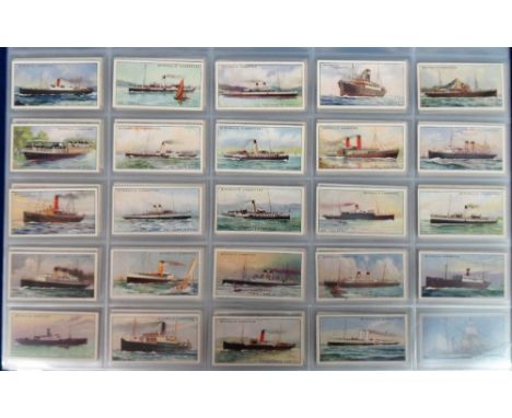 Cigarette cards, Naval & Shipping, a collection of 8 sets, Mitchell's, River & Coastal Steamers, Lloyd, Atlantic Records, Car