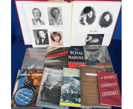 Collectables, selection of approx. 100 items to include Railway Handbills 1873 to 1950's (19), HMSO World War 2 booklets, scr