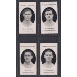 Cigarette cards, Taddy, Prominent Footballers (London Mixture), Tottenham Hotspur, 4 cards, W.J.