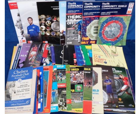 Football programmes, FA Charity Shield, a collection of approx. 60 programmes with dates ranging between 1950 &amp; 2019 (inc