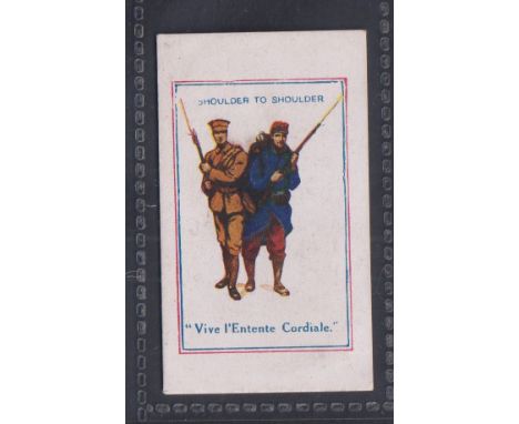Cigarette card, J M Brown, Army Pictures, Cartoons etc, type card, 'Shoulder to Shoulder' (gd) (1)