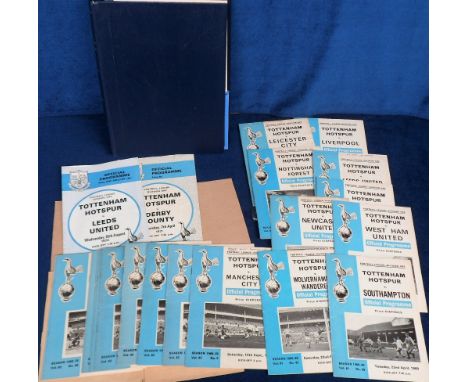 Football programmes, Tottenham Hotspur, a collection of approx. 65 home programmes, 1961/2 to 69/70 in three official Club bi