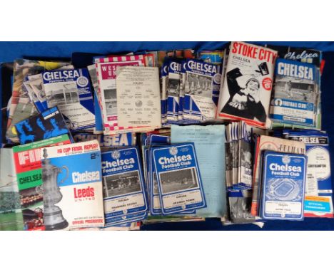 Football programmes, Chelsea FC, a large collection of Chelsea home &amp; away programmes, 1961/2 to the early 1990's, includ