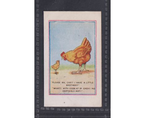 Trade card, J Pratt Ltd, Army Pictures, Cartoons etc, type card,  'Please Ma Can I have a little brother? (gd) (1)