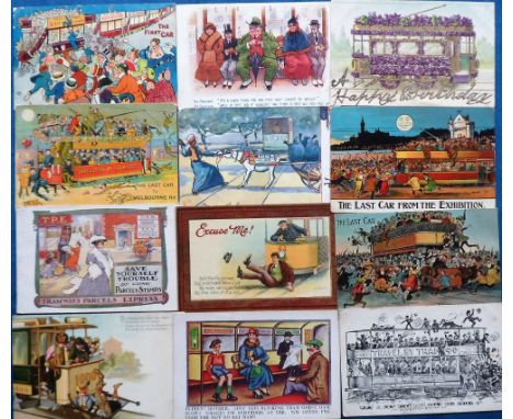 Postcards, Comic, a transport comic selection of approx. 29 cards. Artists include McGill, Wimbush (Women in Wartime tram con