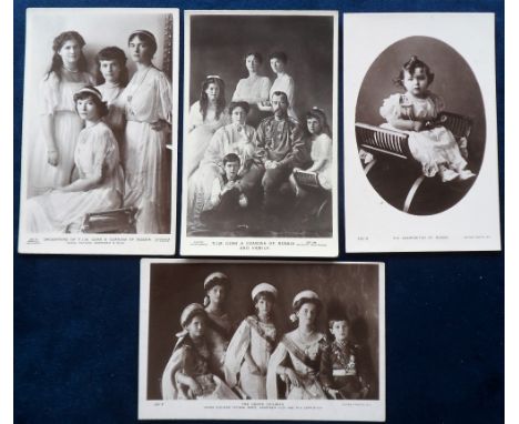 Postcard, Russian Royalty, RP, Rotary 262B & 261F; Beagles 281 N & W, (vg) (4)
