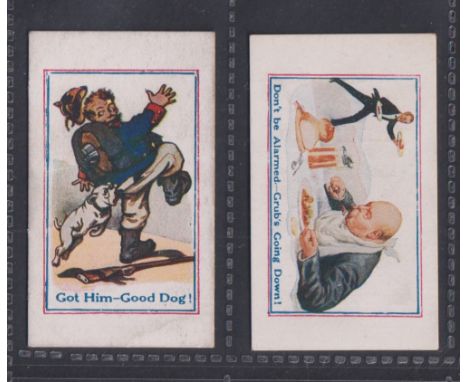 Trade card, Herbert Land (Cycles), Army Pictures, Cartoons etc,  2 type cards, 'Got Him-Good Dog' (sl grubby gen gd) & 'Don't