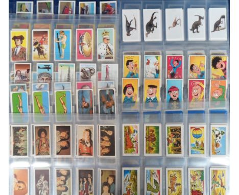 Trade cards, Bassett / Barratt's, a collection of 11 sets inc. Secret Island, Dinosaurs & Prehistoric Creatures, Pop Stars, W