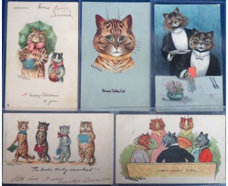  3dRose fl_110350_1 Vintage Cat Louis Wain Animal Art