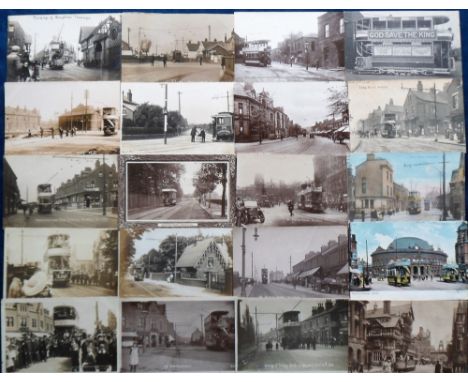 Postcards, Trams, a selection of approx. 95 cards, mainly North England. RPs include opening of Tramway at Malton 30.4.1915, 