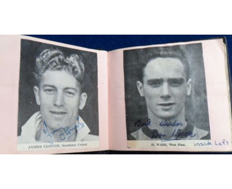 Football autographs, a vintage 1950's autograph book with numerous signatures, good Reading interest, also 38 individual cut-