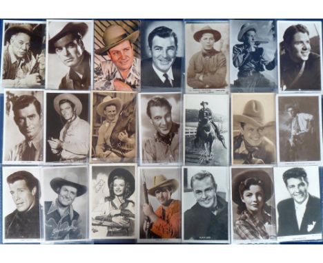 Postcards, Winston Churchill, a mixed selection of 16 items, 5 vintage, 11 modern, sold with 45 Western stars, inc. John Wayn