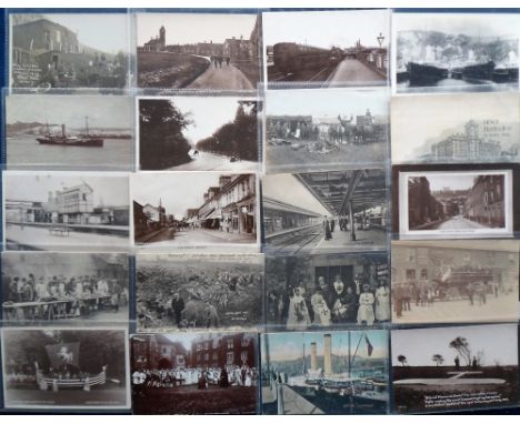 Postcards, Kent, a selection of approx. 78 cards, with RPs of Dover Pageant, Dover Army Camp, Exam Guard Dover 27.11.1918, Co