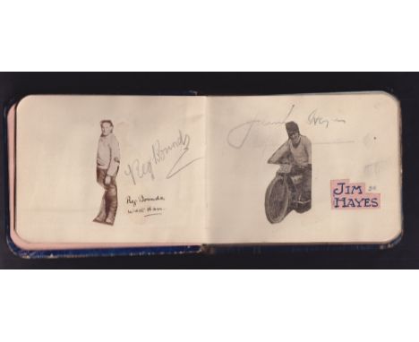 Speedway autographs, an autograph album circa 1930 packed with signatures many with cuttings, drawings etc signatures include