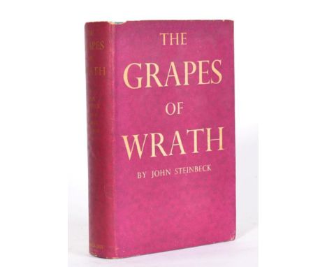 Steinbeck, John The Grapes of Wrath. William Heinemann Ltd., 1939. Org. cloth in unclipped dj priced 8s. 6d., pink endpapers,