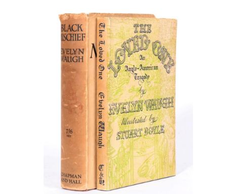 Waugh, Evelyn Black Mischief. Chapman and Hall, 1932. 8vo, org. black and red faux-marbled boards, in dj; map frontis. First 