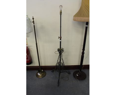 Wrought iron standard lamp