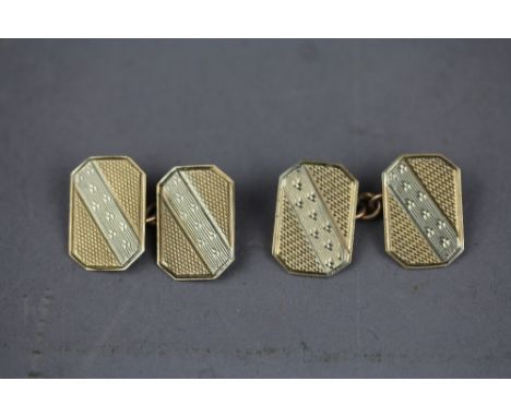 Pair 375 gold cufflinks 5g