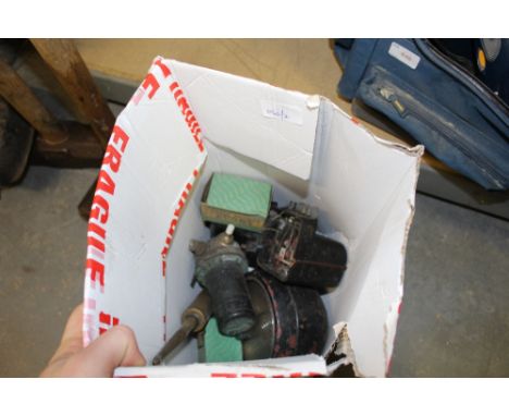 Vintage auto items, spot lamp etc